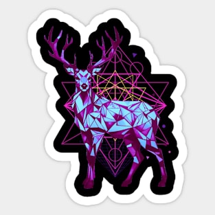 Geometric Deer Sticker